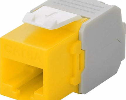 CAT6a Keystone RJ45 unshielded geel - Networkdiscount.com
