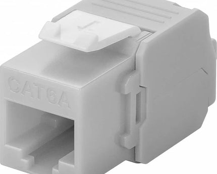 CAT6a Keystone RJ45 unshielded grijs - Networkdiscount.com