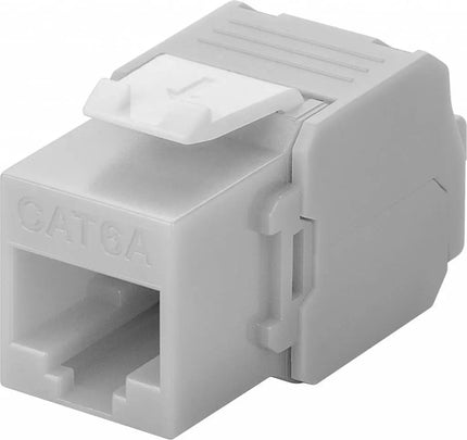 CAT6a Keystone RJ45 unshielded grijs - Networkdiscount.com