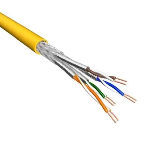 Cat.6A S/FTP Kabel Soepel AWG26 LSZH Geel 500m 100% koper - Networkdiscount.com