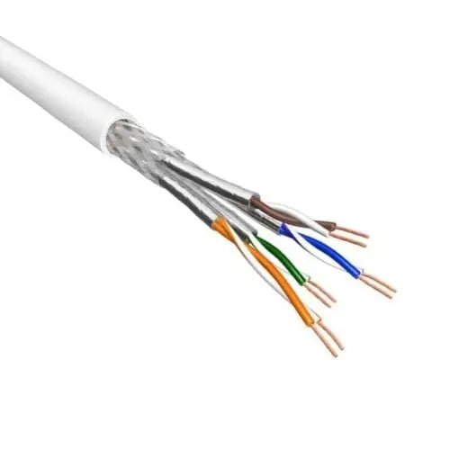 Cat.6A S/FTP Kabel Soepel AWG26 LSZH Wit 500m 100% koper - Networkdiscount.com