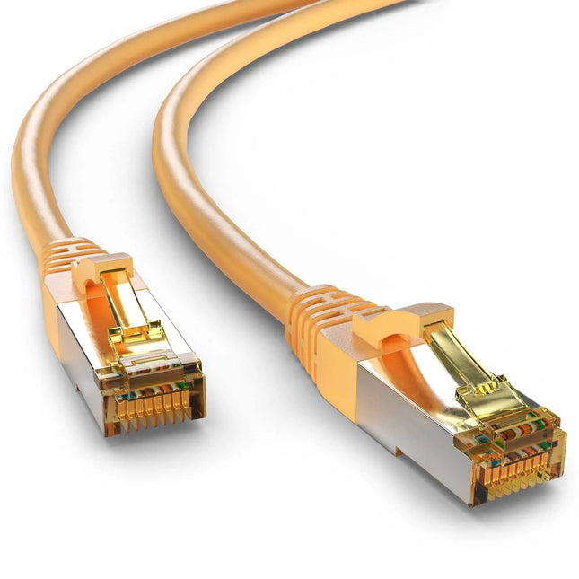 CAT6a S/FTP PIMF LSZH Geel 0.5 meter - Networkdiscount.com