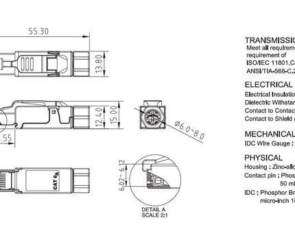 CAT6a Toolless RJ45 Connector - STP voor soepele en stugge kabel - Networkdiscount.com