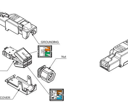 CAT6a Toolless RJ45 Connector - STP voor soepele en stugge kabel - Networkdiscount.com