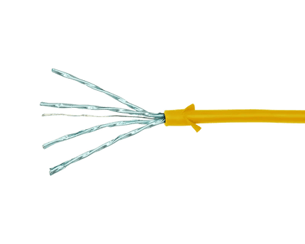 CAT6a U/FTP Ultraflex, 100% koper, geel, 0.3M - Networkdiscount.com