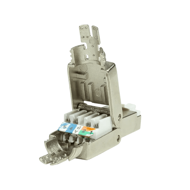 CAT8.1 Toolless Connector RJ45 - STP voor soepele en stugge kabel - Networkdiscount.com