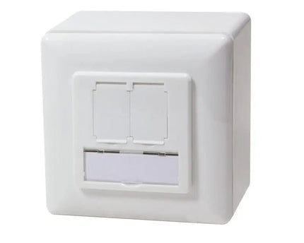 Combi Inbouw + opbouwdoos CAT5e 2x RJ45 afgeschermd LSA - Networkdiscount.com