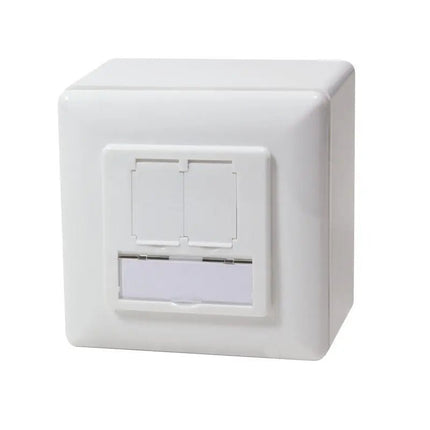 Combi Inbouw + opbouwdoos CAT5e 2x RJ45 afgeschermd LSA - Networkdiscount.com