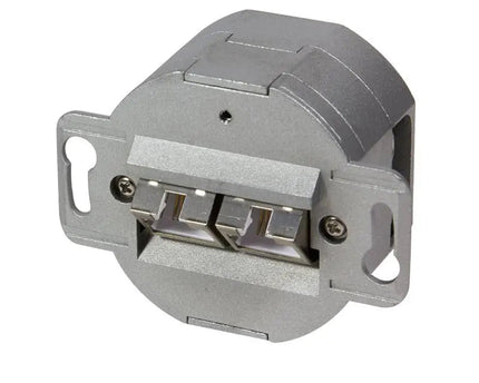 Combi Inbouw + opbouwdoos CAT6 2x RJ45 RAL9010 - Networkdiscount.com