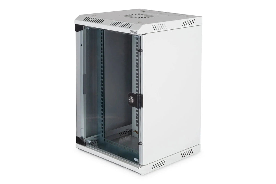 Combi wandmontagekast 10U horizontaal (10"), 5U verticaal (19"), grijs - Networkdiscount.com