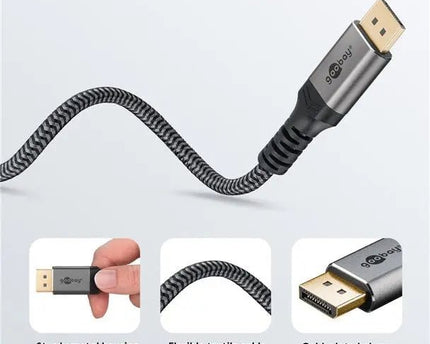 DisplayPort™ Kabel, 8K @ 60 Hz 1M - Networkdiscount.com