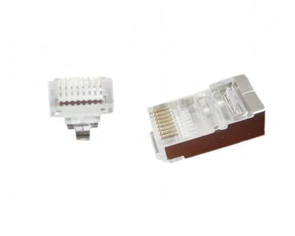 Doorsteek CAT5e Connector RJ45 - STP 10 stuks voor soepele en stugge kabel - Networkdiscount.com