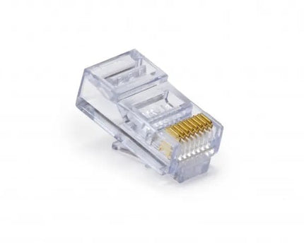 Doorsteek CAT5e Connector RJ45 - UTP 10 stuks voor soepele en stugge kabel - Networkdiscount.com