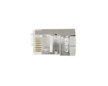 Doorsteek CAT6 Connector RJ45 - STP 50 stuks voor soepele en stugge kabel - Networkdiscount.com