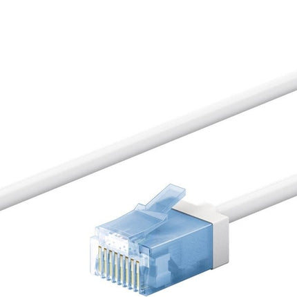 Ultra flexible 3M CAT 6A patch cable, thin, U/UTP, white