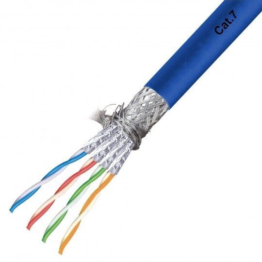 S/FTP CAT7 stranded LSZH 100M 100% copper blue