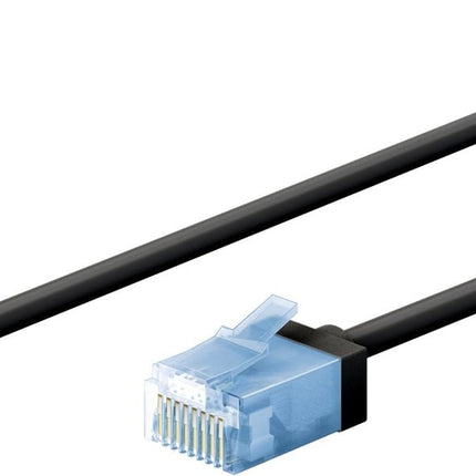 Ultra flexible 0.25M CAT 6A patch cable, thin, U/UTP, black