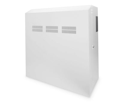 Wandkast, slank 800x640x309 mm, 6U verticaal, kleur grijs (RAL 7035)