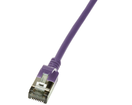 CAT6a U/FTP Ultraflex, 100% koper, paars, 0.3M