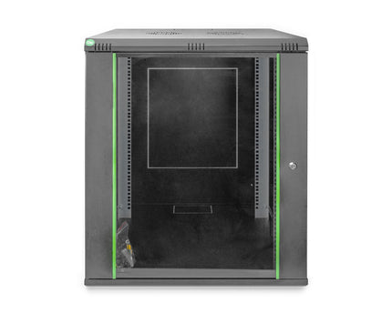 16U wall cabinet 789x600x600 mm, color black (RAL 9005)