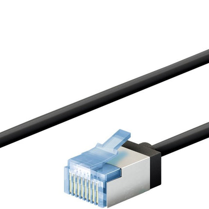 Ultraflexibele 2 M CAT 6A-patchkabel, slank, U/FTP, zwart