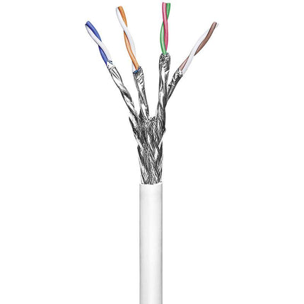 SFTP CAT6 network cable stranded 100M CCA White