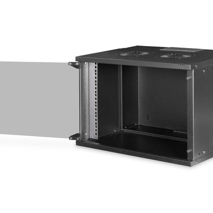 7U wall mounting cabinet, SOHO PRO 370 x 540 x 400 mm, black