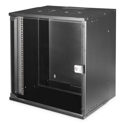 12U wall mounting cabinet, SOHO PRO 595 x 540 x 400 mm, black