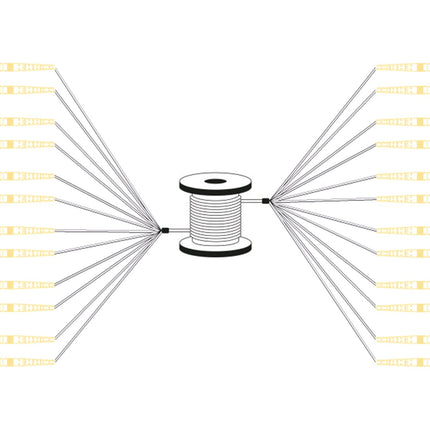 Pre-assembled Fiberglass 100 M Universal Breakout Cable, Single Mode OS2, 12 Fibers, LC/UPC - LC/UPC