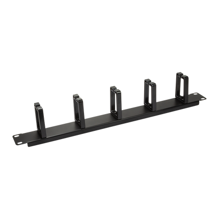 1U metal cable management bar with 5 brackets