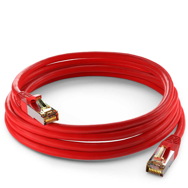 Cat6a S/FTP PIMF LSZH rood 0.5 meter