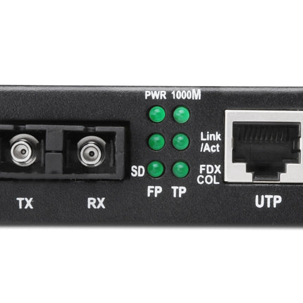 Gigabit media converter, RJ45/SC