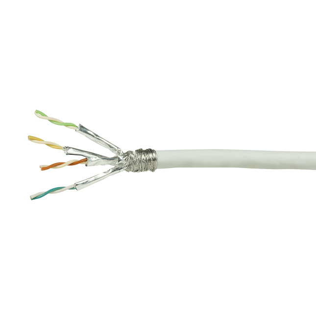 S/FTP CAT6 network cable solid 305M CCA white