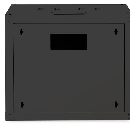 9U wall mounting cabinet, Unique 509x600x450 mm, color black (RAL 9005)