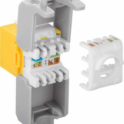 CAT6a Keystone RJ45 unshielded yellow