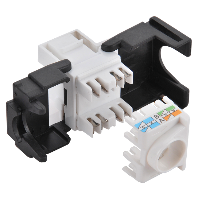 CAT6 keystone RJ45 UTP 180° toolless