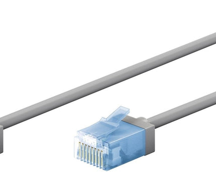 Ultra flexibele 15 M CAT 6A-patchkabel, dun, U/UTP, grijs