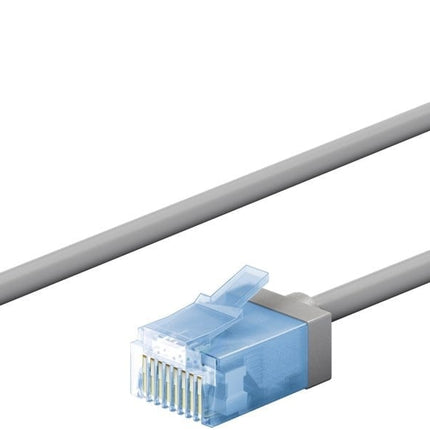 Ultra flexibele 15 M CAT 6A-patchkabel, dun, U/UTP, grijs