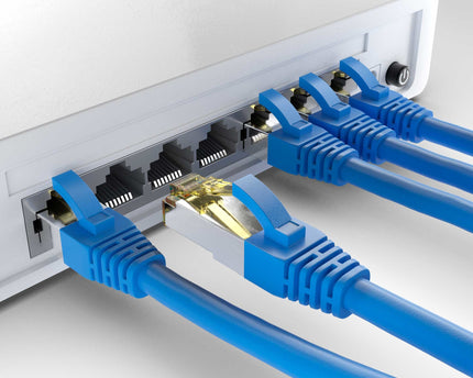Cat6a S/FTP PIMF LSZH Blauw 0.25 meter