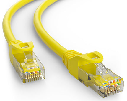 Cat5e 0.25M Geel UTP kabel
