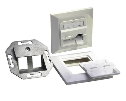 Keystone inbouwdoos 2-voudig RAL9010 pure white