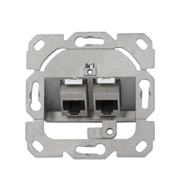 CAT6a keystone flush-mounted box 2-way