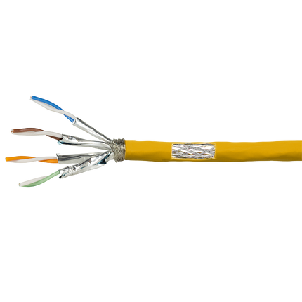 S/FTP CAT7a network cable solid 200M 1200MHz yellow