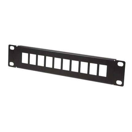 Patch panel for Keystonejack 10 ports 10 inch Black