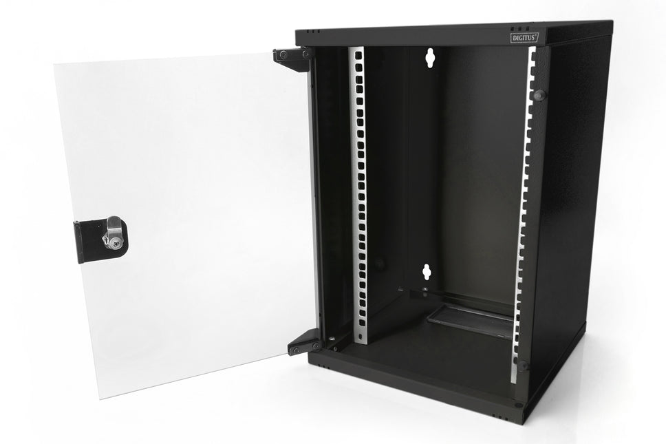 9U wall mounting cabinet 464x312x300 mm (WxHxD), black