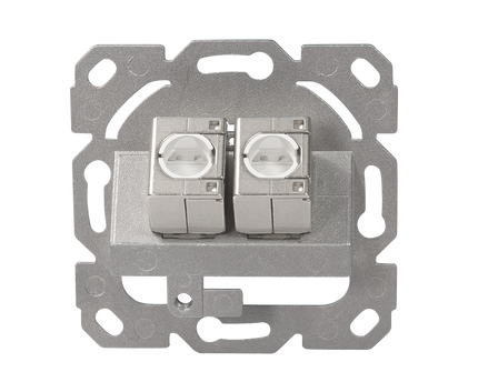 CAT6a keystone flush-mounted box 2-way