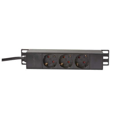 1U 3-way power strip for 10 '' server rack