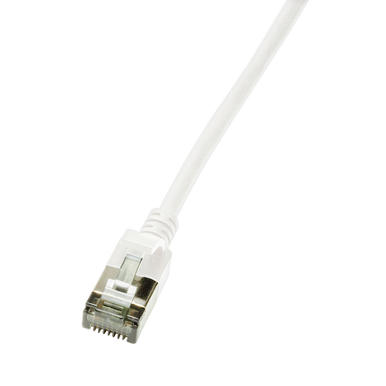 CAT.6A patch cable Ultraflex SlimLine white 0.3m