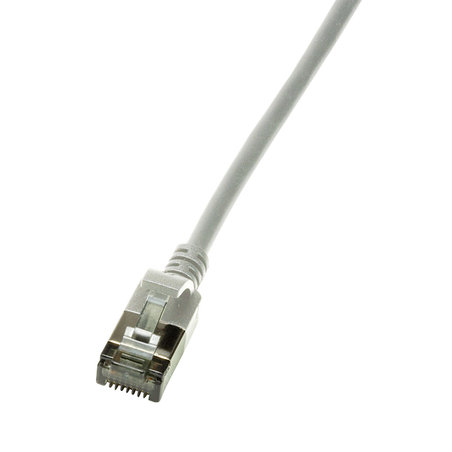 CAT6a U/FTP Ultraflex, 100% Copper, Gray, 0.3M