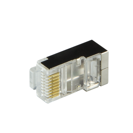 CAT6 Connector met tule RJ45 - STP 100 stuks voor soepele kabel